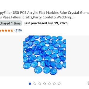 Acrylic Flat Marbles - Blue